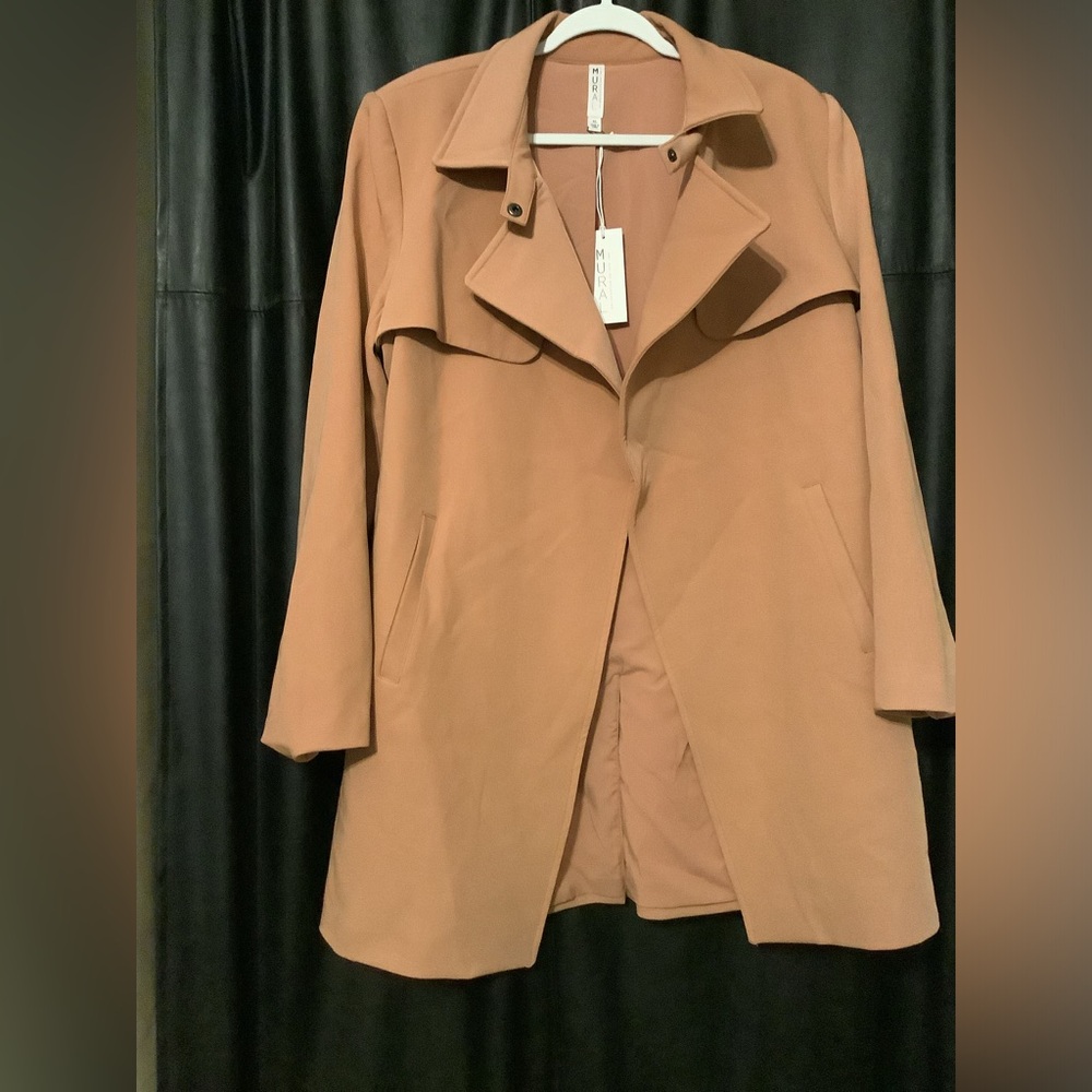 Mural Camel Trench Coat - Picture 4 of 8